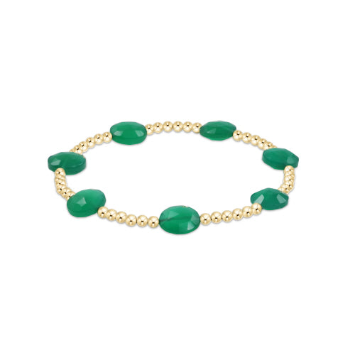 enewton Extends Admire Gold Bead Bracelet -Green Onyx