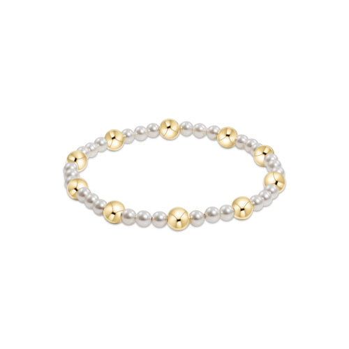 enewton Classic Sincerity Bead Bracelet -Gold -6mm Pearl