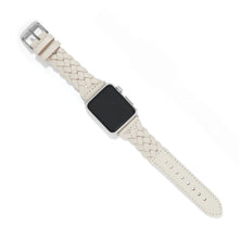 Load image into Gallery viewer, Brighton Sutton Braided Leather Watch Band -Shoe White
