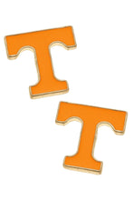 Load image into Gallery viewer, Tennessee Volunteers Enamel Stud Earrings in Orange
