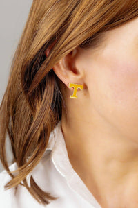 Tennessee Volunteers Enamel Stud Earrings in Orange