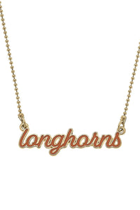 Lornhorns Enamel Script Necklace