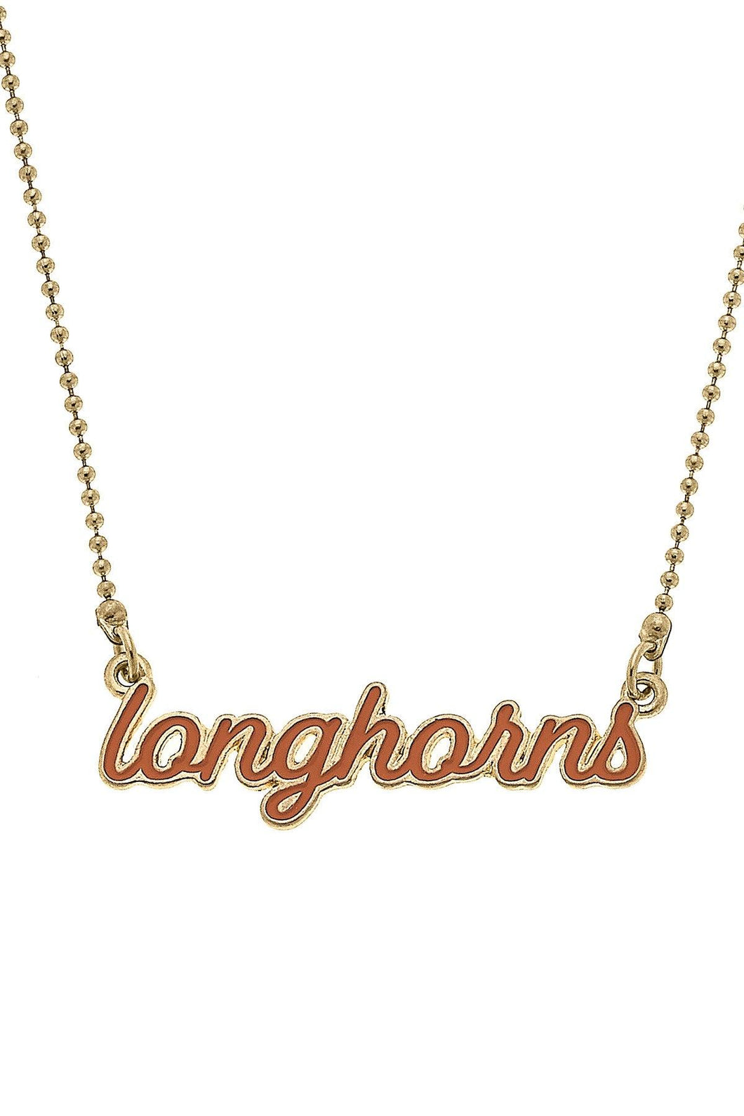 Lornhorns Enamel Script Necklace