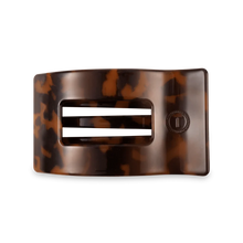 Load image into Gallery viewer, Teleties Flat Rectangle Clips -Tortoise
