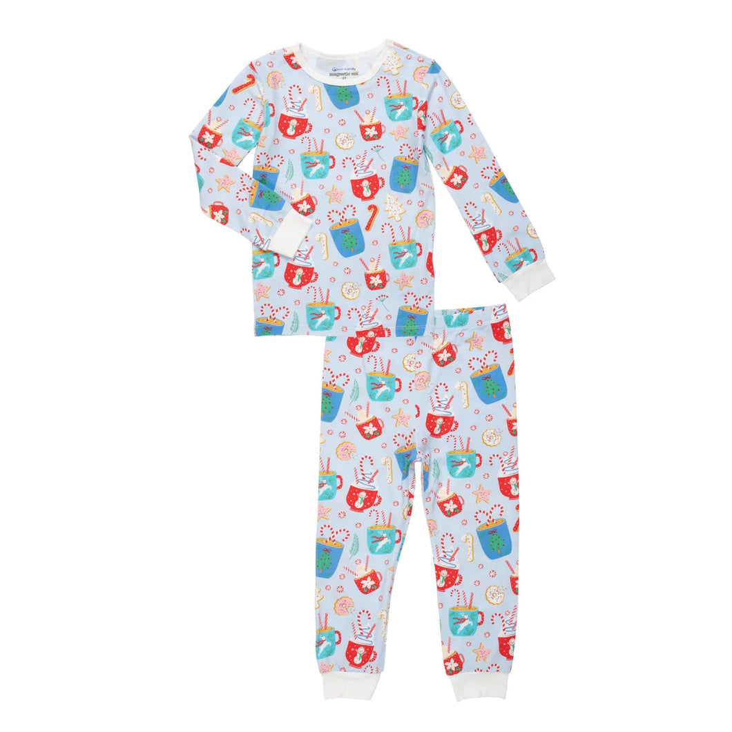 No Drama Pajama Long Sleeve Set in wake me up before you cocoa