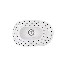Load image into Gallery viewer, Teleties Flat Round Clip -White Polka Dot Party
