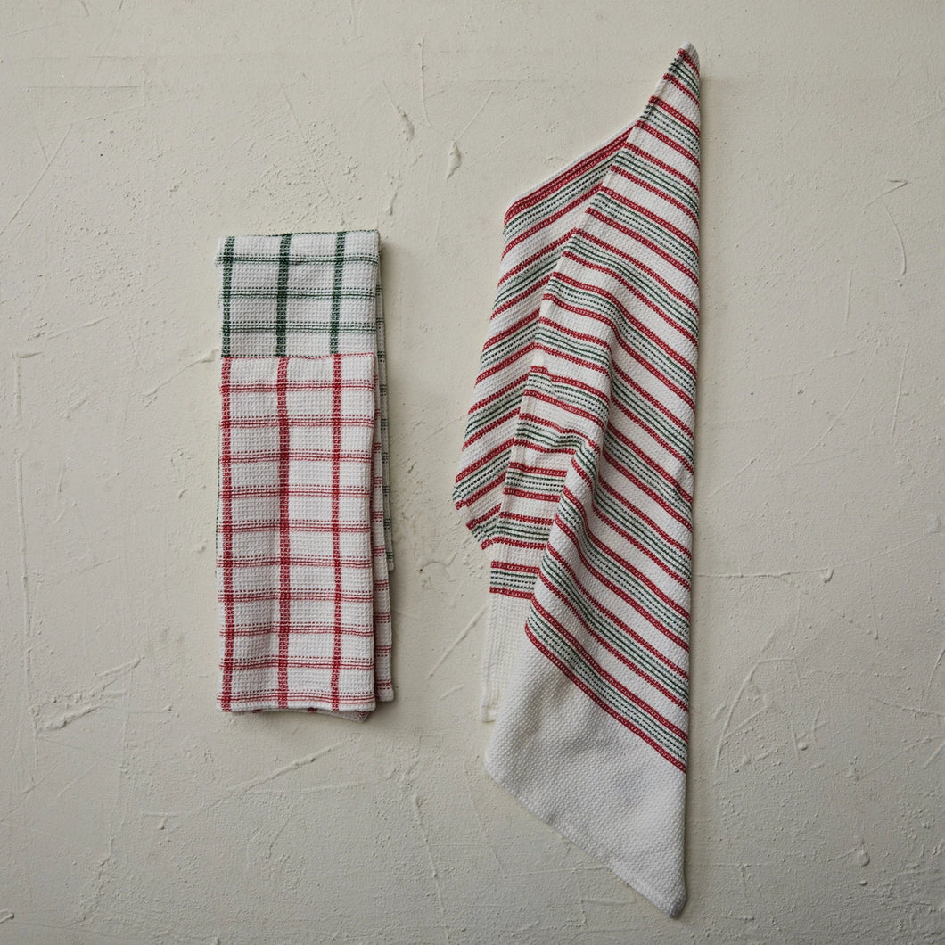 Whimsical Cotton Waffle Weave Tea Towels