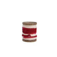 Load image into Gallery viewer, Red &amp; Cream Wool Ribbon
