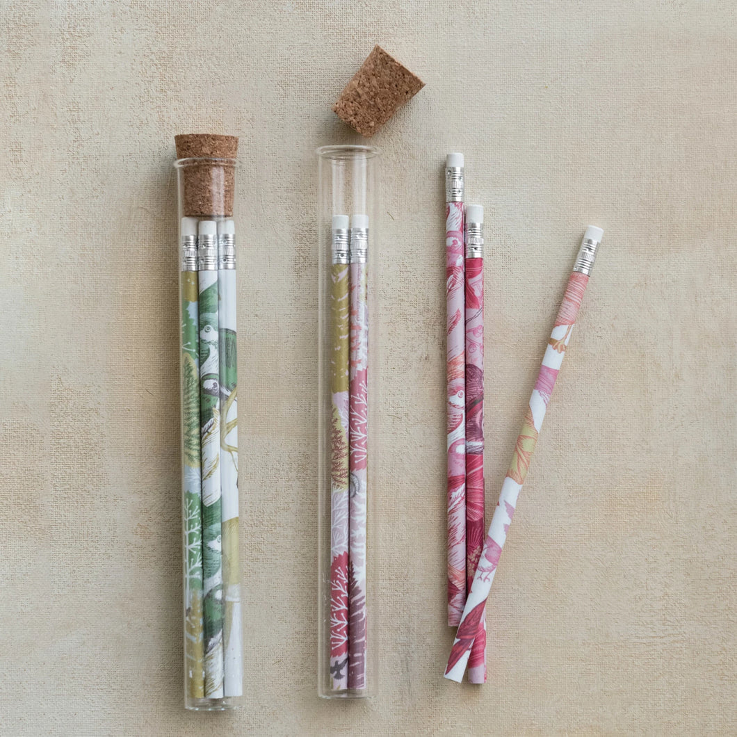 Paper-Wrapped Wood Pencil Sets