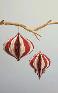 Merry Honeycomb Tapered Ornament