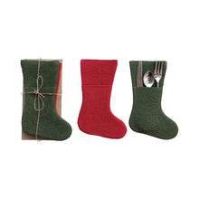 Load image into Gallery viewer, Woven Jute Stocking Cutlery Sleeves (set of 4)
