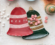 Load image into Gallery viewer, Filled w/ Cheer Stoneware Bell Plates
