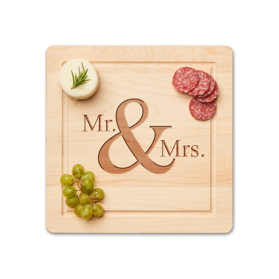 Maple Wood Cheeseboard -Mr & Mrs