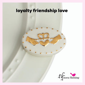 nora fleming mini -loyalty friendship love (claddagh)