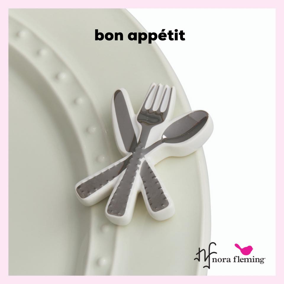 nora fleming mini -bon appetit (utensils)