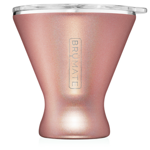 BruMate MargTini Martini Margarita Tumbler -Glitter Rose Gold