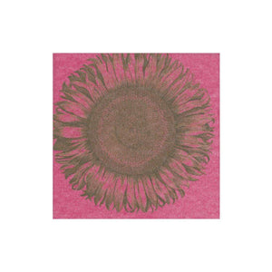 Cocktail Napkins -Paper Linen Etched Sunflower