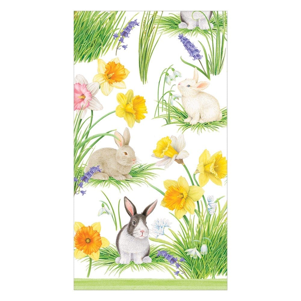 Guest Towel Napkins -Bunnies and Daffodils