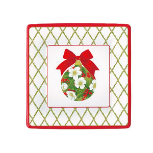 Christmas Paper Salad & Dessert Plates -Ornament & Trellis