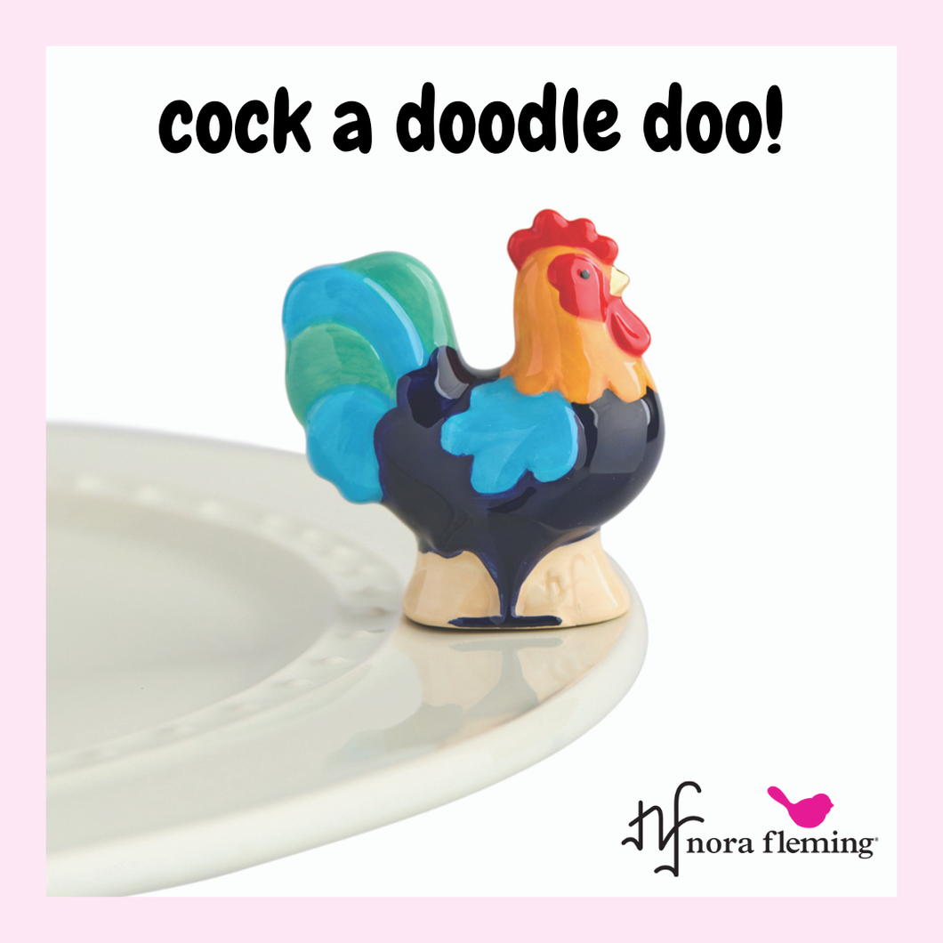 nora fleming mini -cock a doodle do! (rooster)