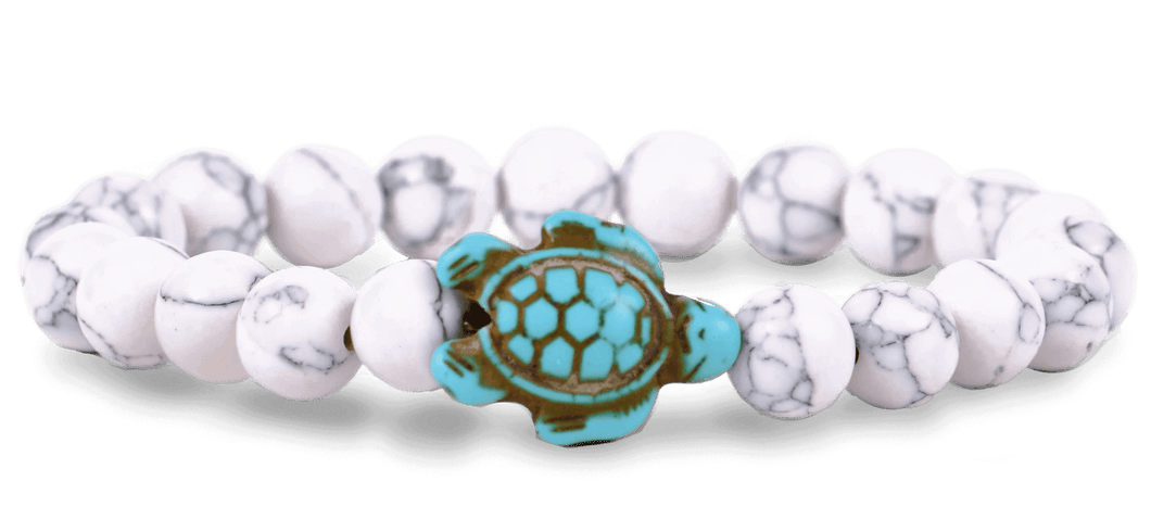 fahlo Sea Turtle Journey Bracelet -White Howlite