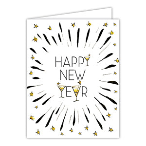 New Year Cocktails Greeting Card