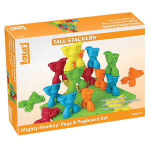 Tall Stackers Mighty Monkey Pegs & Pegboard Set