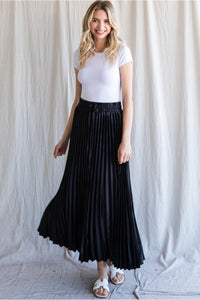 Jod Pleated Full Skirt -Black
