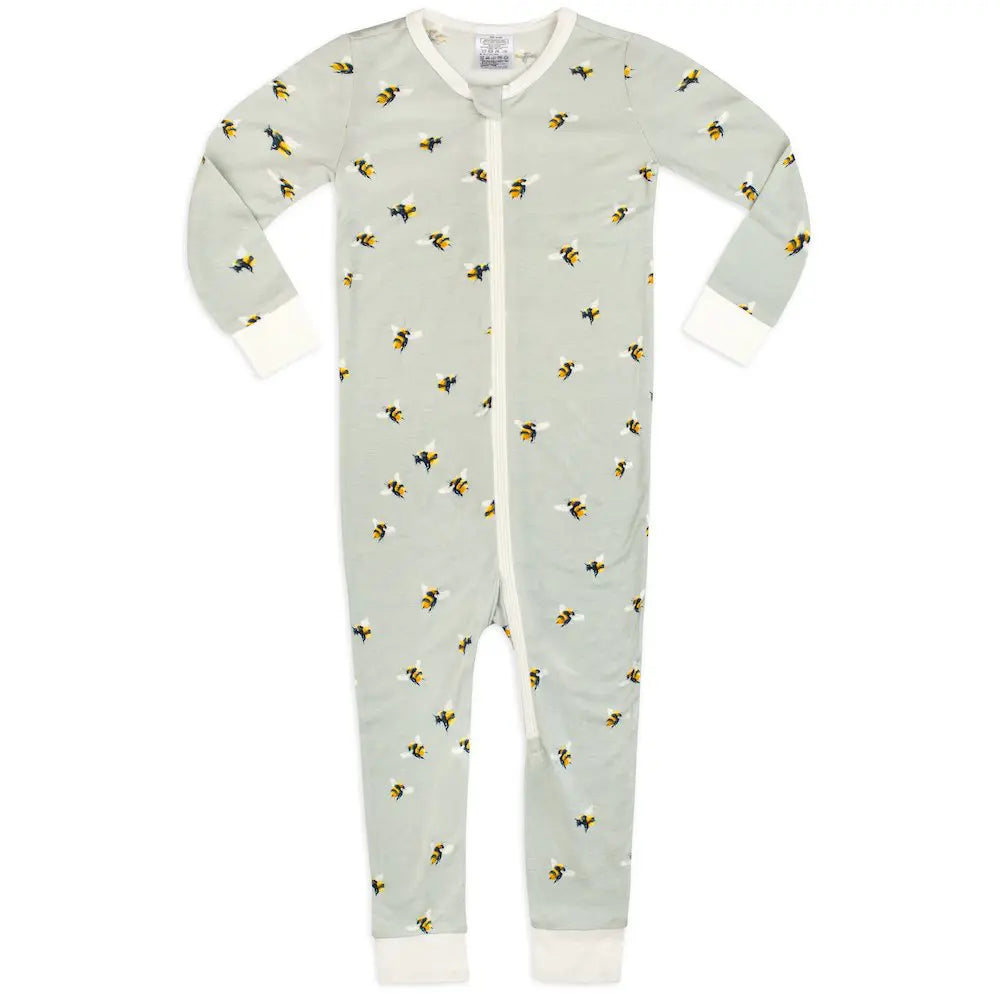 MilkBarn Zipper Pajama -Bamboo Bumblebee 3-6M