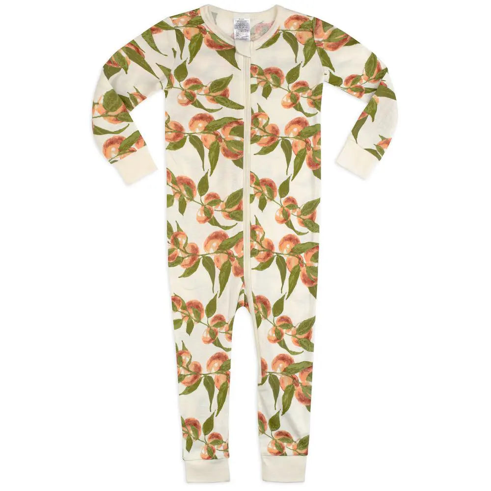 MilkBarn Zipper Pajama -Peaches 3-6M