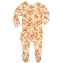 Load image into Gallery viewer, MilkBarn Ruffle Footed Romper -Vintage Floral
