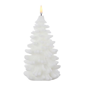 White Christmas Tree Candle