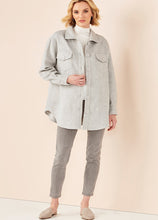 Load image into Gallery viewer, Brushed Twill Shacket -Grey
