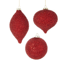 Load image into Gallery viewer, Making Spirits Bright Red Beaded Ornaments
