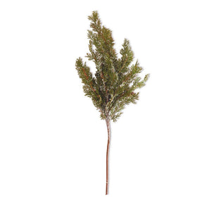 K&K 30" Snowy Cypress Pine Cone Stem