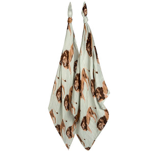 MilkBarn Burp Cloths -Bamboo Lion