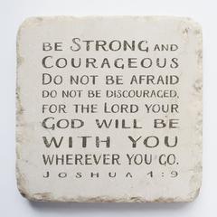 Small Scripture Block -Joshua 1:9