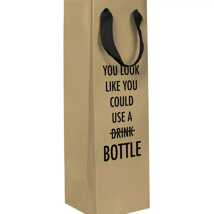 Kraft Wine Gift Bag -Use a Bottle