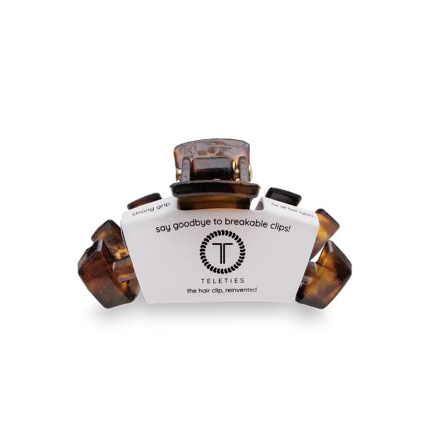 Teleties Classic Hair Clips -Tortoise