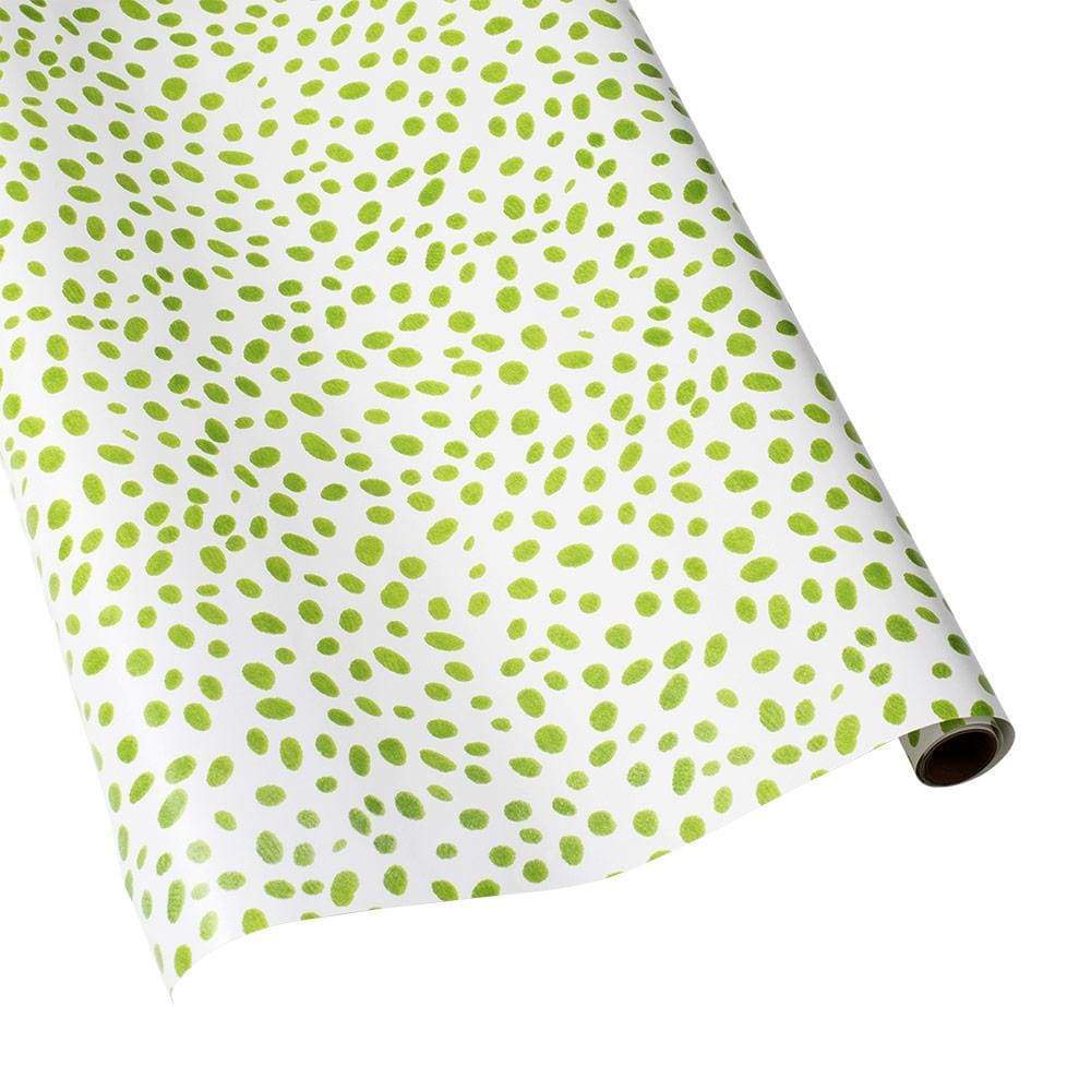 Gift Wrap Roll -Spots Green