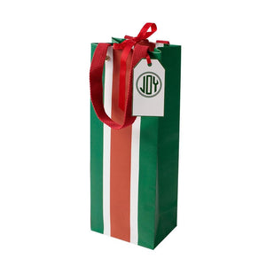 Christmas Wine Bottle Bag -Firenze Stripe