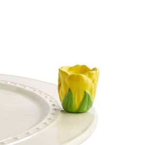 nora fleming mini -tiptoe thru 'em (yellow tulip)