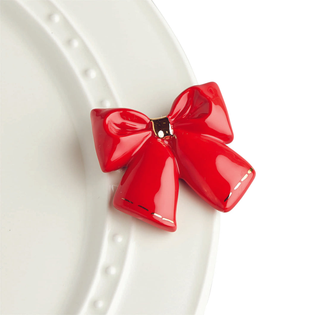nora fleming mini -wrap it up! (red bow)