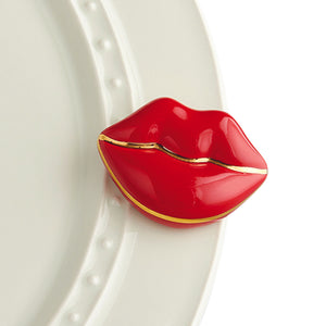 nora fleming mini -smooches! (red lips)