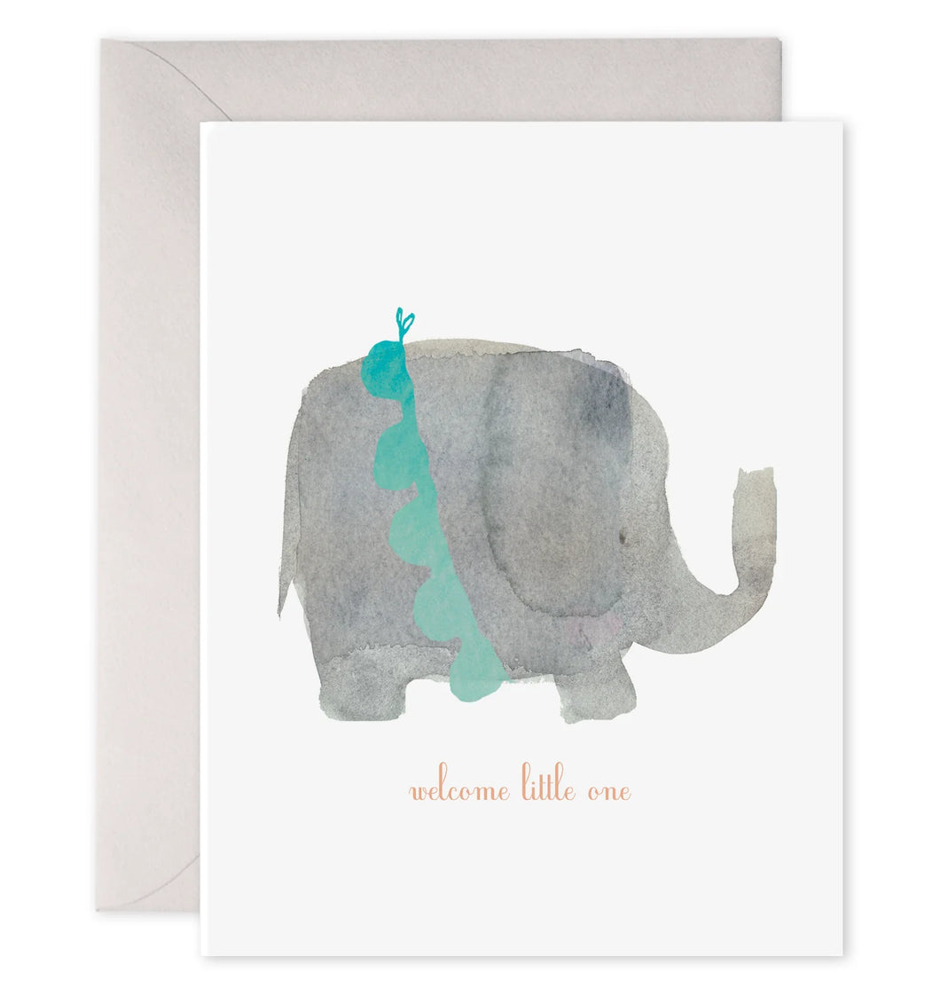 E Frances New Baby Card -Welcome Little One Elephant