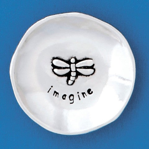Pewter Sm Charm Bowl -Dragonfly/Imagine