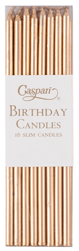 Birthday Candles -Slim Gold