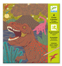 Load image into Gallery viewer, Djeco Scratch Cards -Dinosaurs
