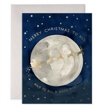 Load image into Gallery viewer, E Frances Holiday Card -Santa Moon
