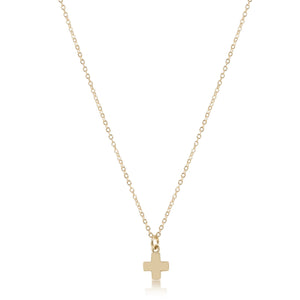 enewton 16" Gold Necklace -Signature Cross Small Gold Charm